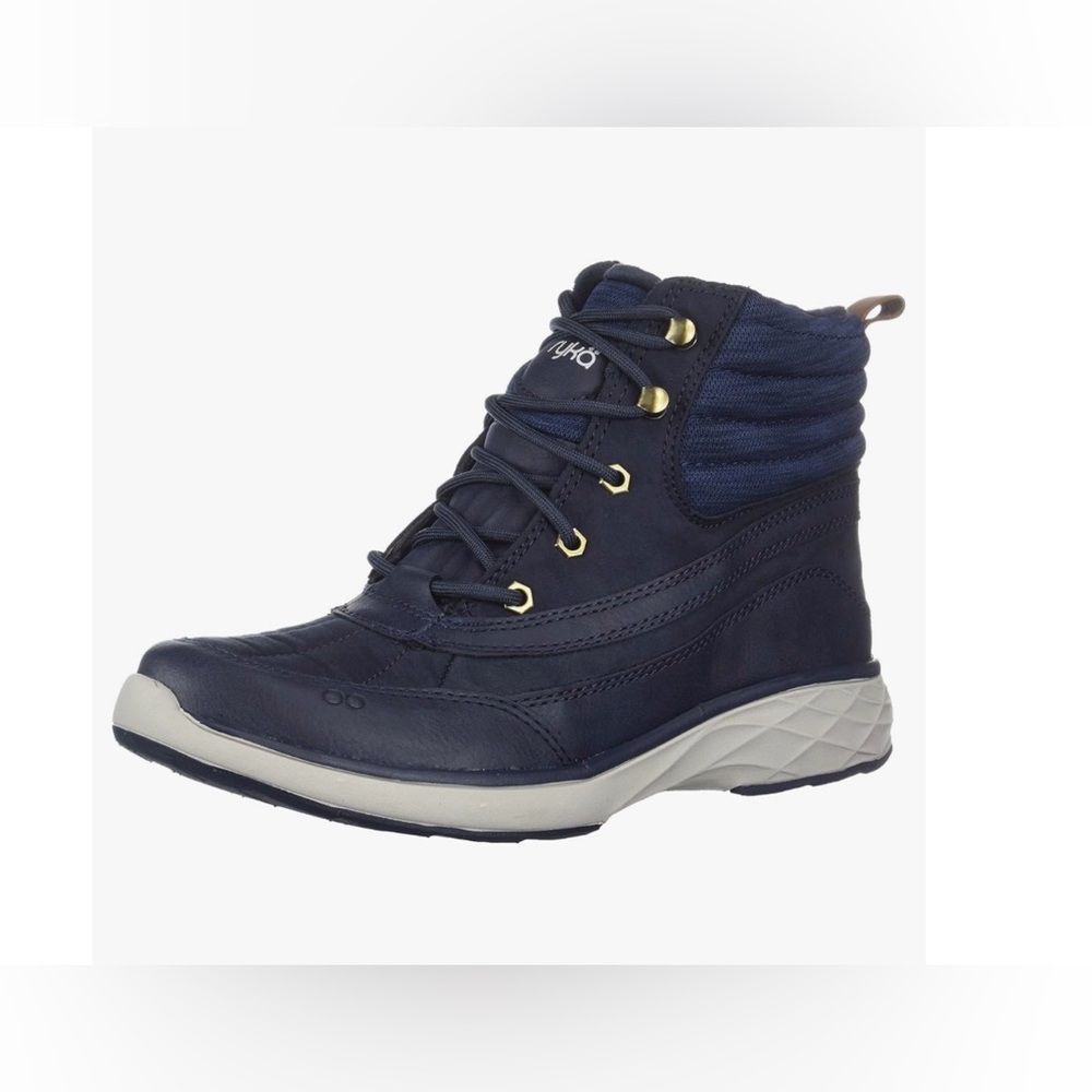 Ryka Women's Navy Blue Ankle Boots Size 5 Water-Repellent Lace-Up Boots NEW - Picture 2 of 10